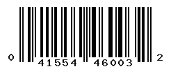 UPC barcode number 041554460032