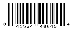 UPC barcode number 041554466454