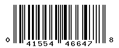 UPC barcode number 041554466478