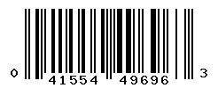 UPC barcode number 041554496963