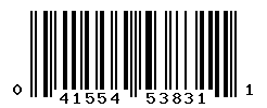 UPC barcode number 041554538311