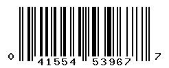 UPC barcode number 041554539677