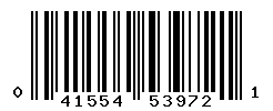 UPC barcode number 041554539721