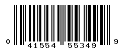 UPC barcode number 041554553499