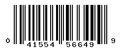 UPC barcode number 041554566499
