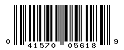 UPC barcode number 041570056189