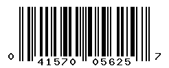 UPC barcode number 041570056257