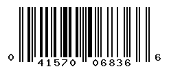 UPC barcode number 041570068366