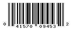 UPC barcode number 041570094532