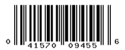 UPC barcode number 041570094556