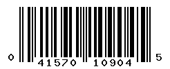 UPC barcode number 041570109045