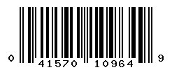 UPC barcode number 041570109649