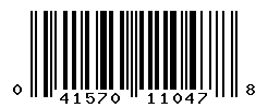 UPC barcode number 041570110478