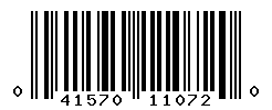 UPC barcode number 041570110720