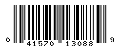 UPC barcode number 041570130889