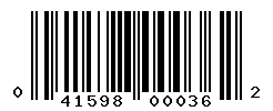 upc 041598000362 barcode image