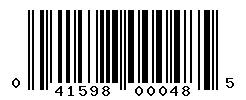 UPC barcode number 041598000485