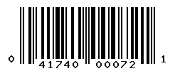 upc 041740000721 barcode image