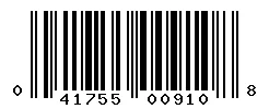 UPC barcode 041755009108