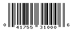 UPC barcode 041755310006
