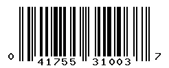 UPC barcode 041755310037