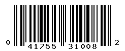 UPC barcode 041755310082