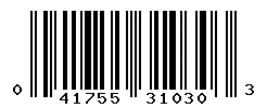 UPC barcode 041755310303