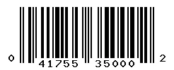 UPC barcode 041755350002