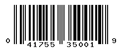 UPC barcode 041755350019