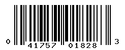 UPC barcode number 041757018283