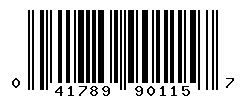 UPC barcode number 041789901157