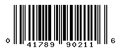 UPC barcode number 041789902116