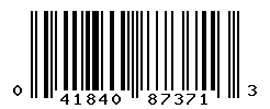 UPC barcode number 041840873713