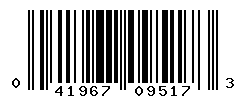 UPC barcode number 041967095173