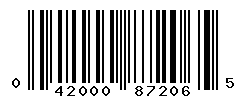 UPC barcode number 042000872065
