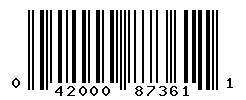 UPC barcode number 042000873611