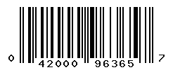 UPC barcode number 042000963657