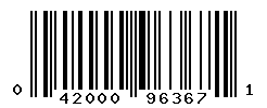 UPC barcode number 042000963671
