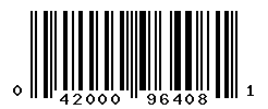 UPC barcode number 042000964081