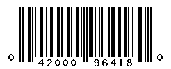 UPC barcode number 042000964180