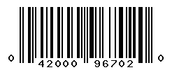 UPC barcode number 042000967020