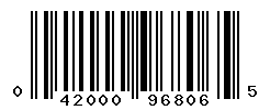 UPC barcode number 042000968065