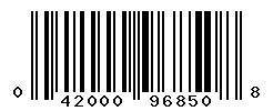 UPC barcode number 042000968508