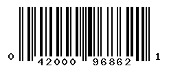 UPC barcode number 042000968621