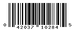 UPC barcode number 042037102845