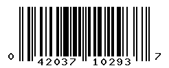 upc 042037102937 barcode image