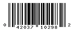 UPC barcode 042037102982