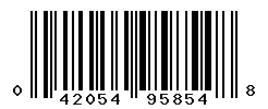 UPC barcode number 042054958548