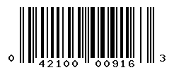 UPC barcode number 042100009163 lookup