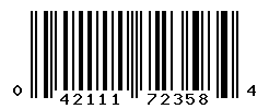 UPC barcode number 042111723584